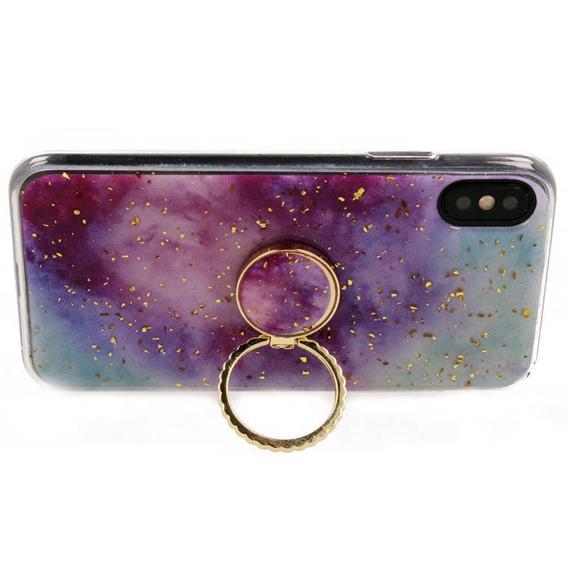 Marble Ring Case Back Cover (iPhone 12 Mini) purple