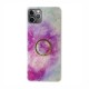 Marble Ring Case Back Cover (iPhone 12 Mini) purple