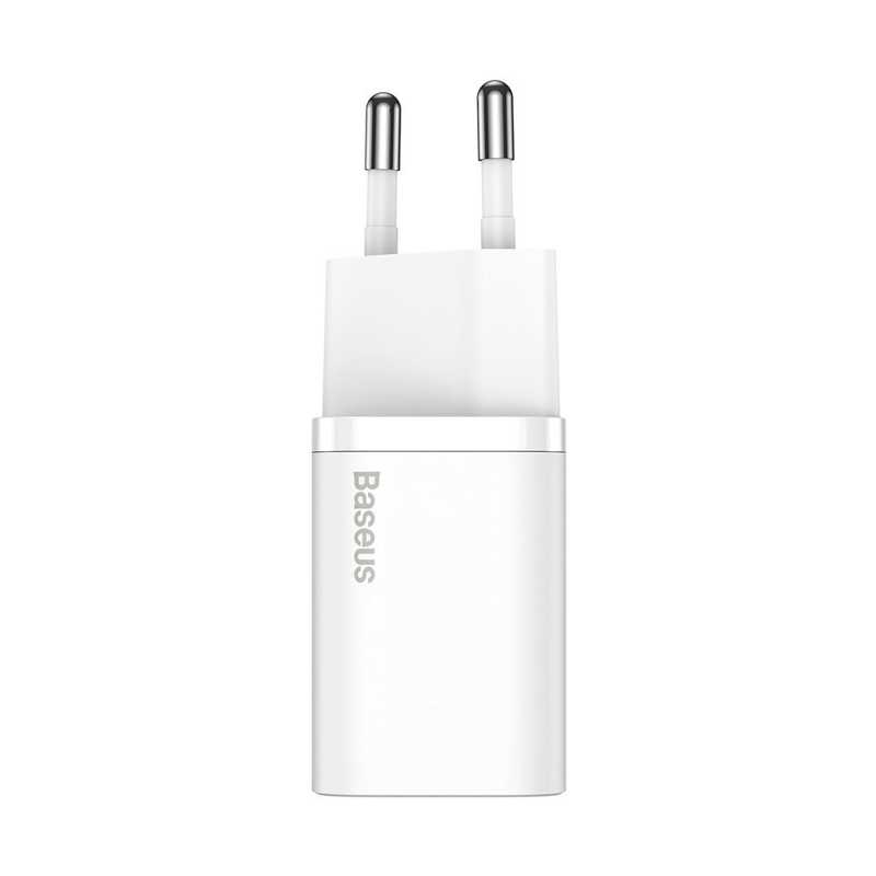 Baseus Super Si 1C Wall Charger Type-C 20W PD + Type-C / Lightning Cable 1m (TZCCSUP-B02) white