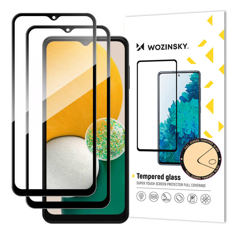 Wozinsky 2x Tempered Glass Full Glue Coveraged (Samsung Galaxy A13 5G / A23 / A04S) black