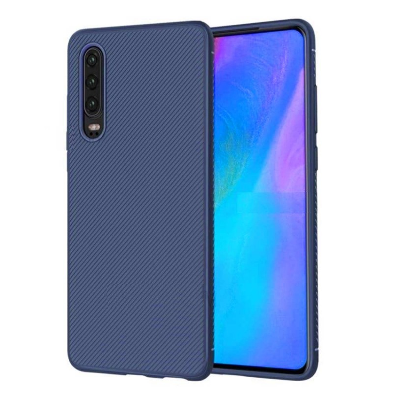 Twill Soft Case Back Cover (Huawei P30) blue
