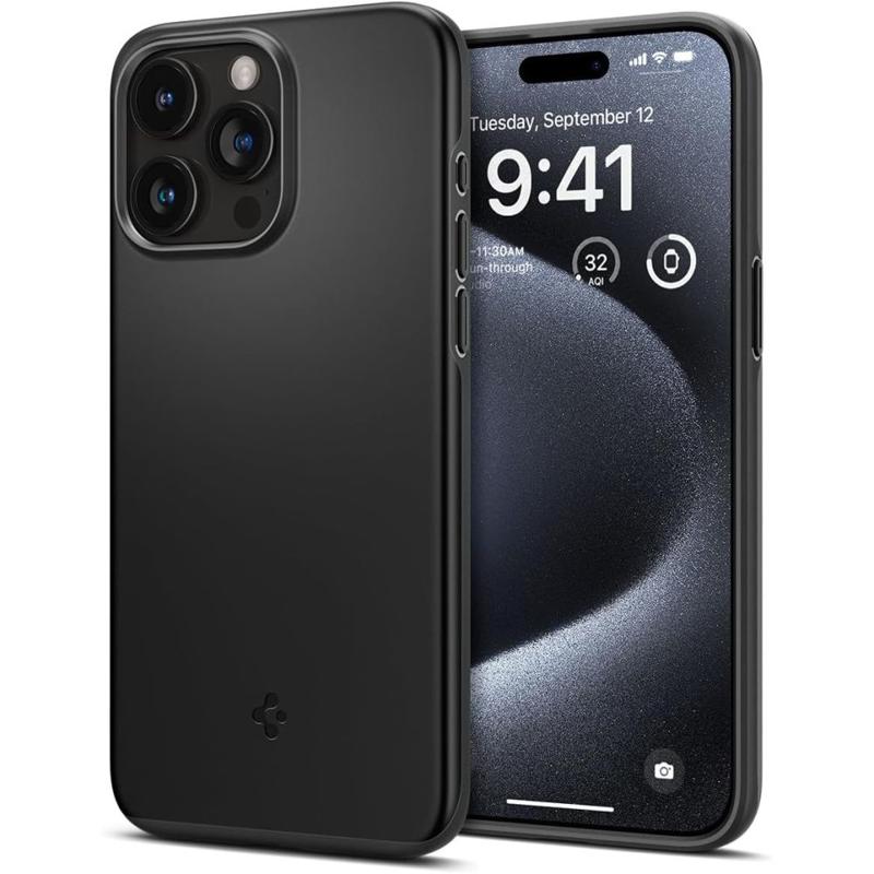 Spigen® Thin Fit™ ACS06686 Case (iPhone 15 Pro) black
