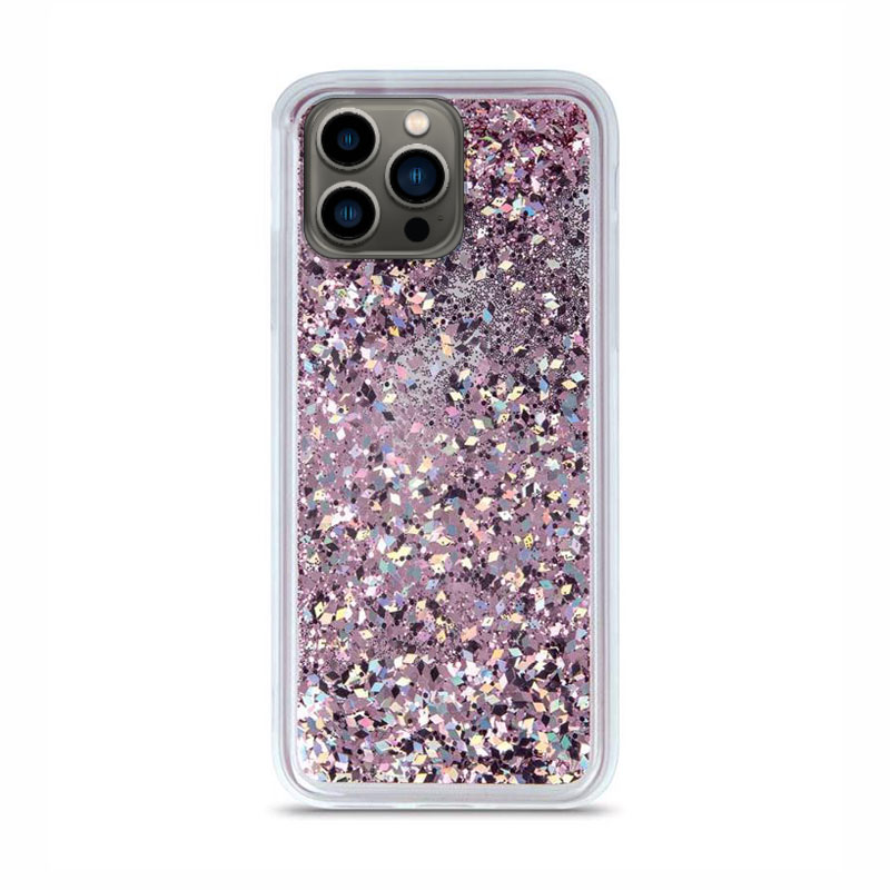 Liquid Crystal Glitter Armor Back Cover (iPhone 14 Pro Max) purple