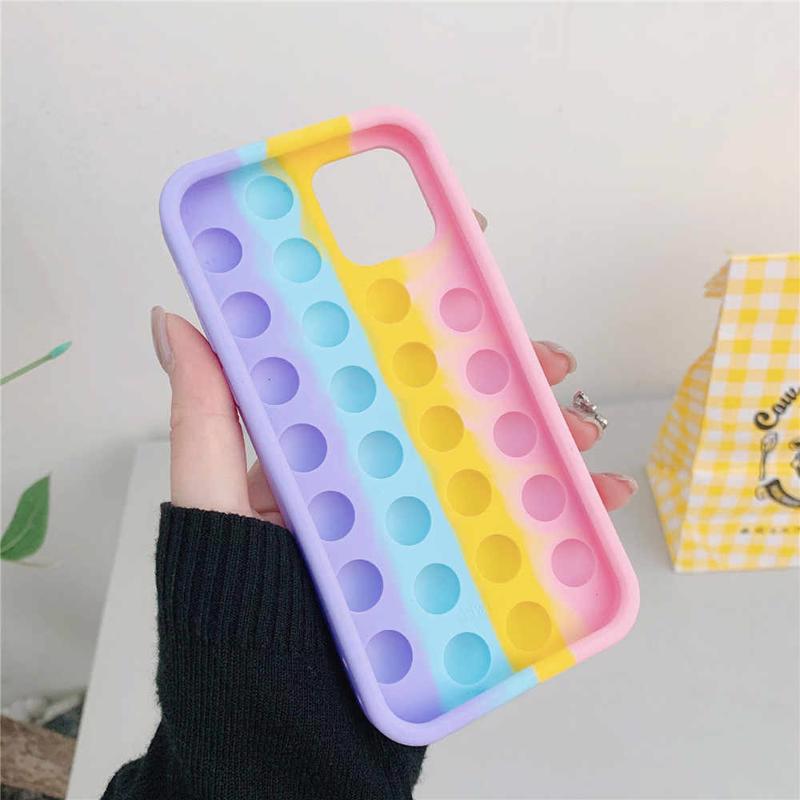 Bubble Pop It Back Case (Samsung Galaxy A22 4G) pink-yellow-blue-white 2