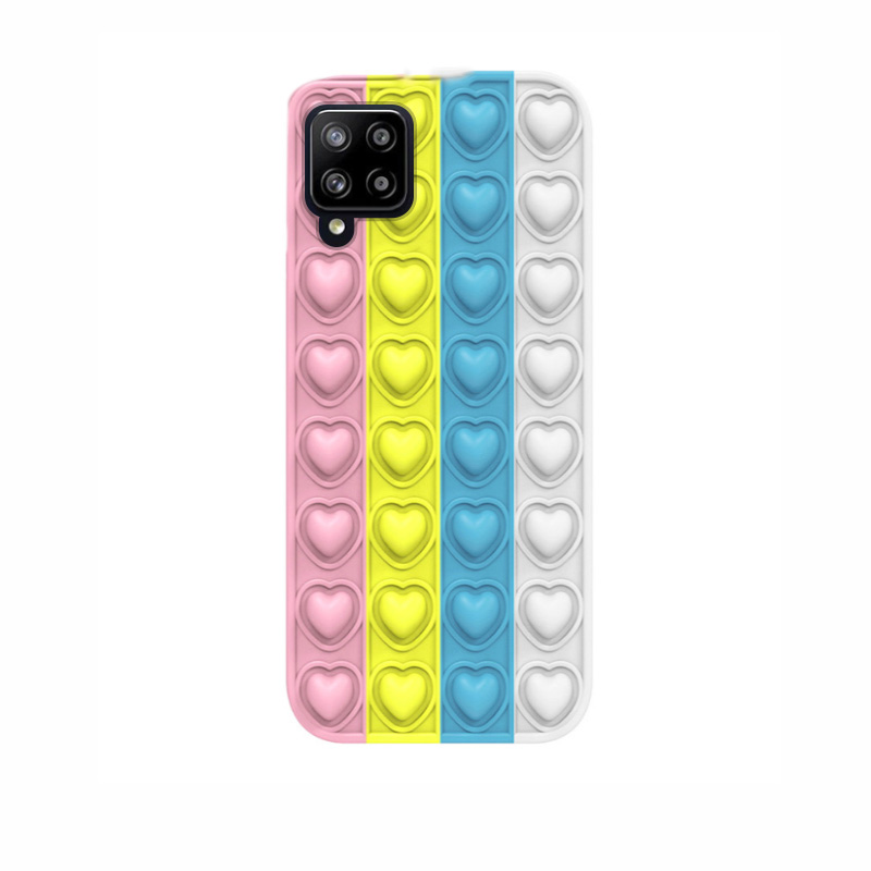 Bubble Pop It Back Case (Samsung Galaxy A22 4G) pink-yellow-blue-white 2
