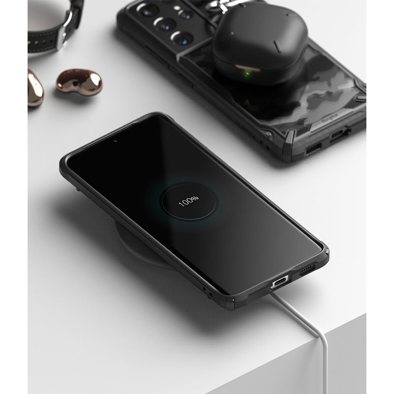 Ringke Fusion-X Camo Back Case (Samsung Galaxy S21 Ultra) camo black (XDSG0046)
