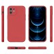 Wozinsky Color Silicone Back Cover Case (iPhone 12) red
