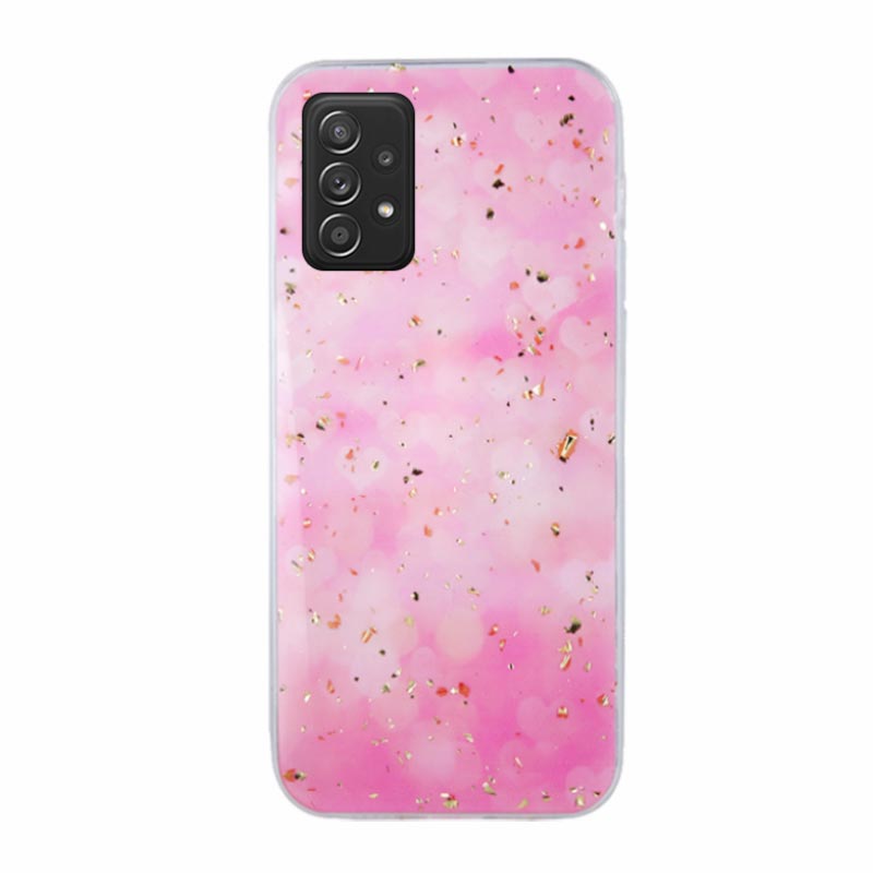 Gold Glam Back Cover Case (Samsung Galaxy A53 5G) pink