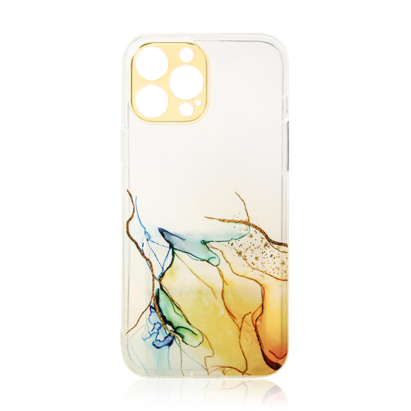 Marble Gel Design Case (iPhone 13 Pro) orange