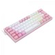 Redragon μηχανικό πληκτρολόγιο 60% K617 Fizz RGB (white/pink)