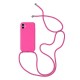 Colored Silicone Cord Case με Κορδόνι Back Cover (iPhone 11 Pro) pink