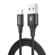 Baseus Rapid Braided Type-C Cable with LED Light 2A 1m (CATSU-B01) black