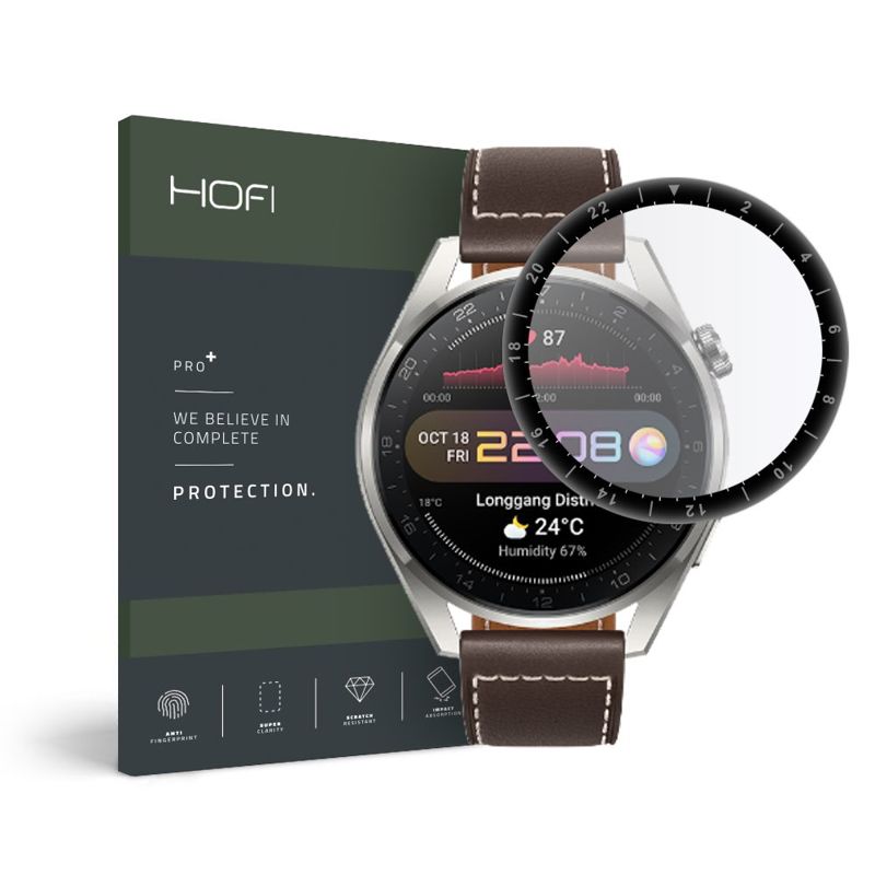 Hofi Tempered Glass Pro+ 9H (Huawei Watch 3 Pro) (48mm) black