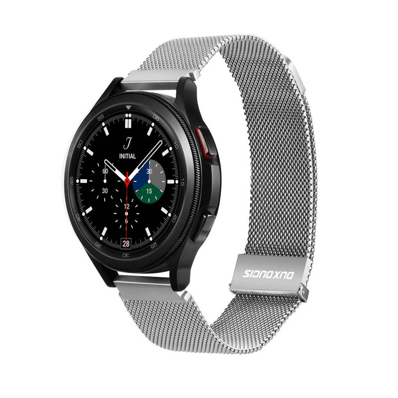 Dux Ducis Magnetic Milanese Strap Λουράκι 20mm (Samsung / Huawei / Honor Watch) silver