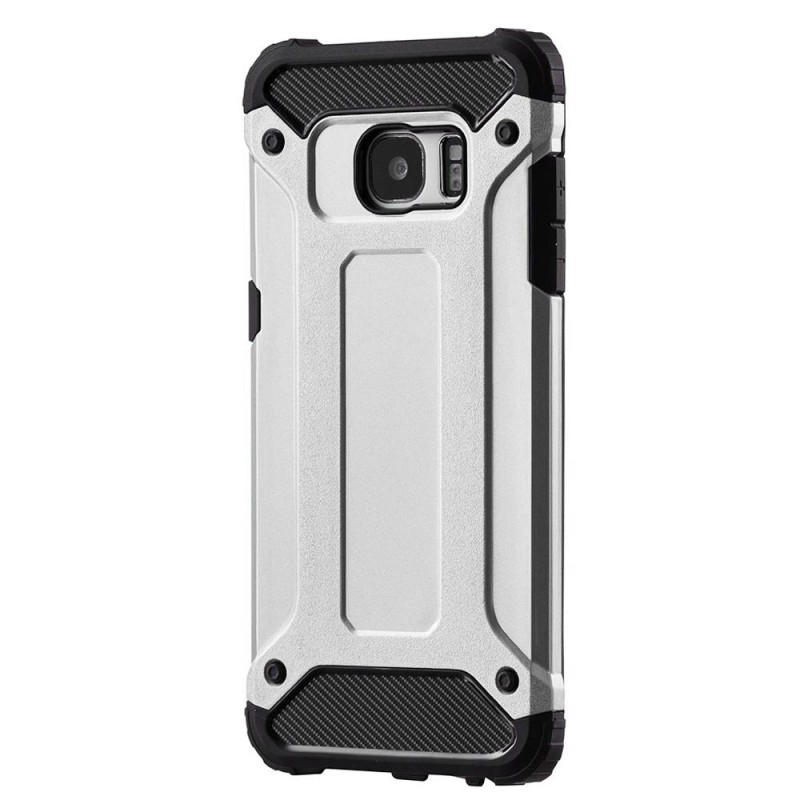 Hybrid Armor Case Rugged Cover (Samsung Galaxy S9) silver