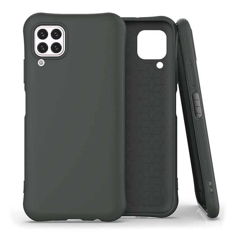 Silicone Armor Soft Case Back Cover (Huawei P40 Lite) dark green