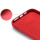 Silicone Soft Case Back Cover (iPhone 12 / 12 Pro) red