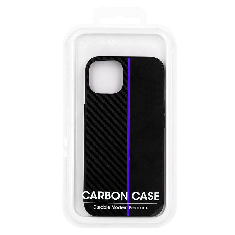 Carbon Leather TPU Case Back Cover (Xiaomi Redmi Note 10 Pro) black-blue