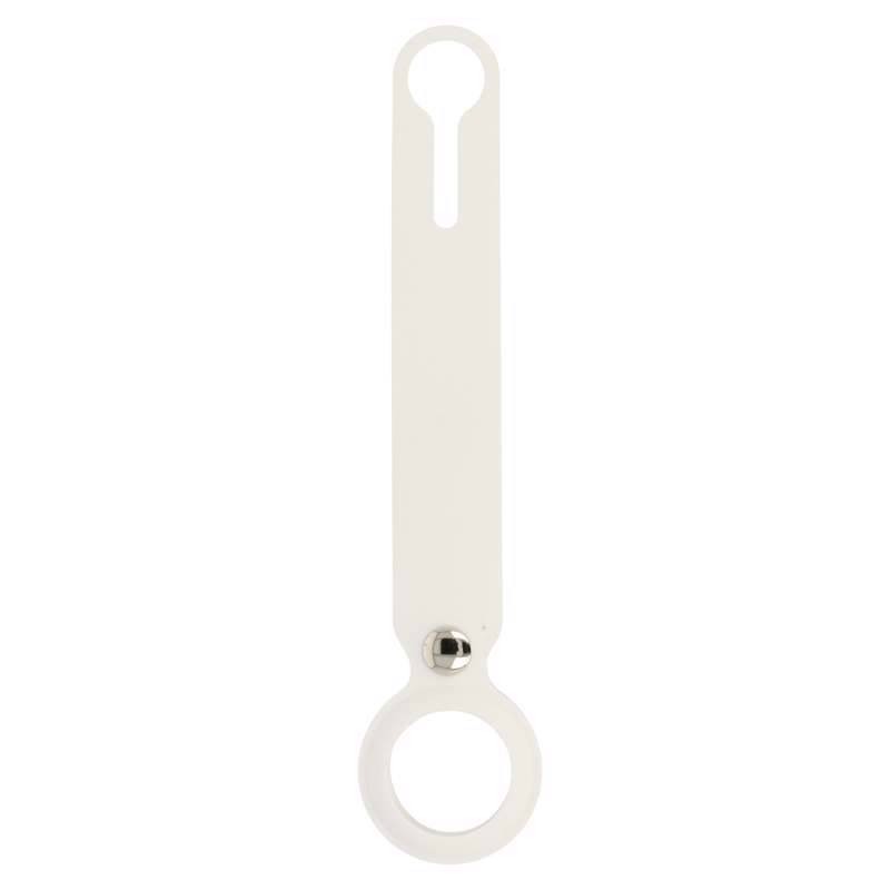 Silicone Slide Keychain Loop Case (Apple Airtag) white