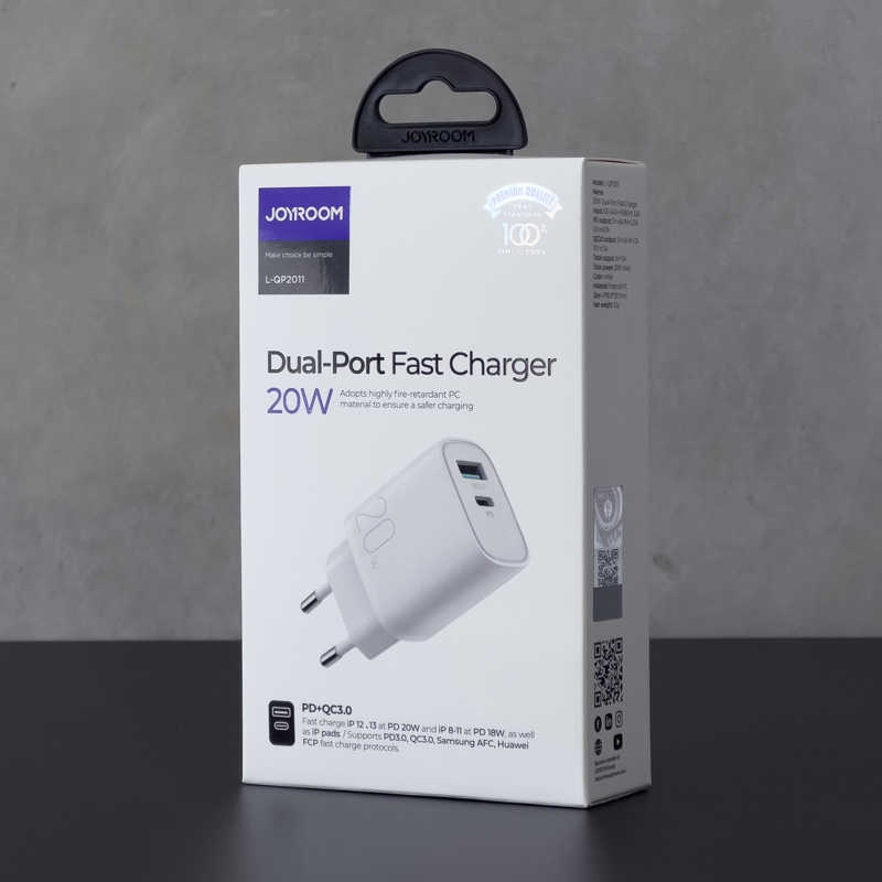 Joyroom Fast Wall Charger USB QC3.0 / Type-C PD 20W (L-QP2011) white
