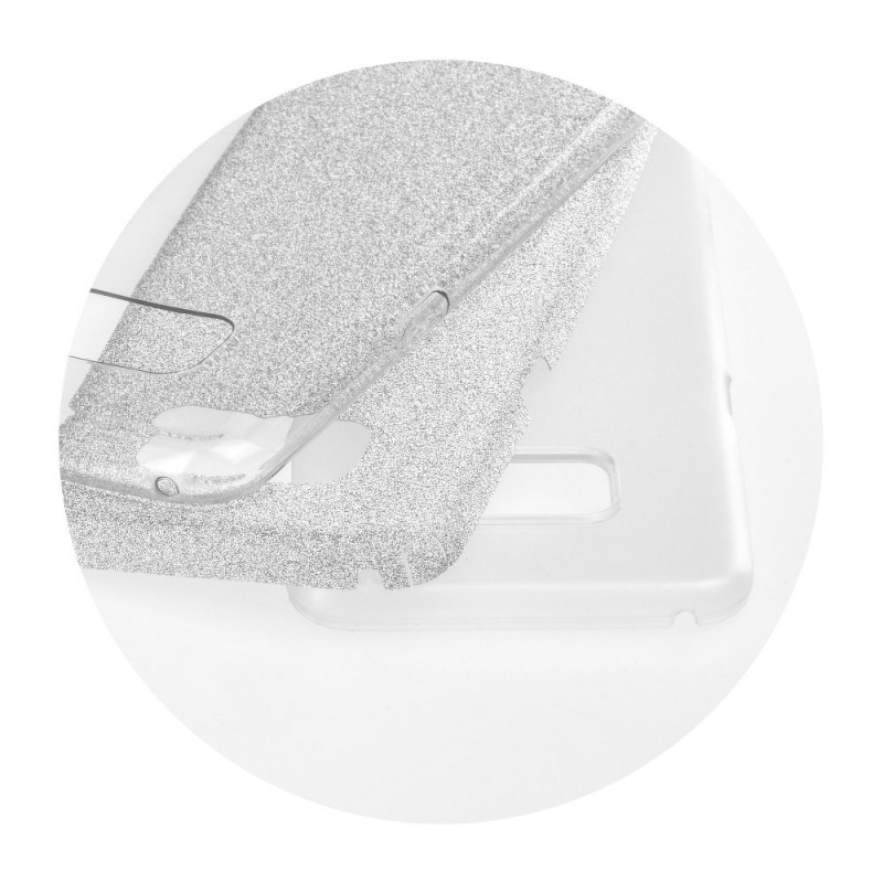 Glitter Shine Case Back Cover (Samsung Galaxy A02S) silver