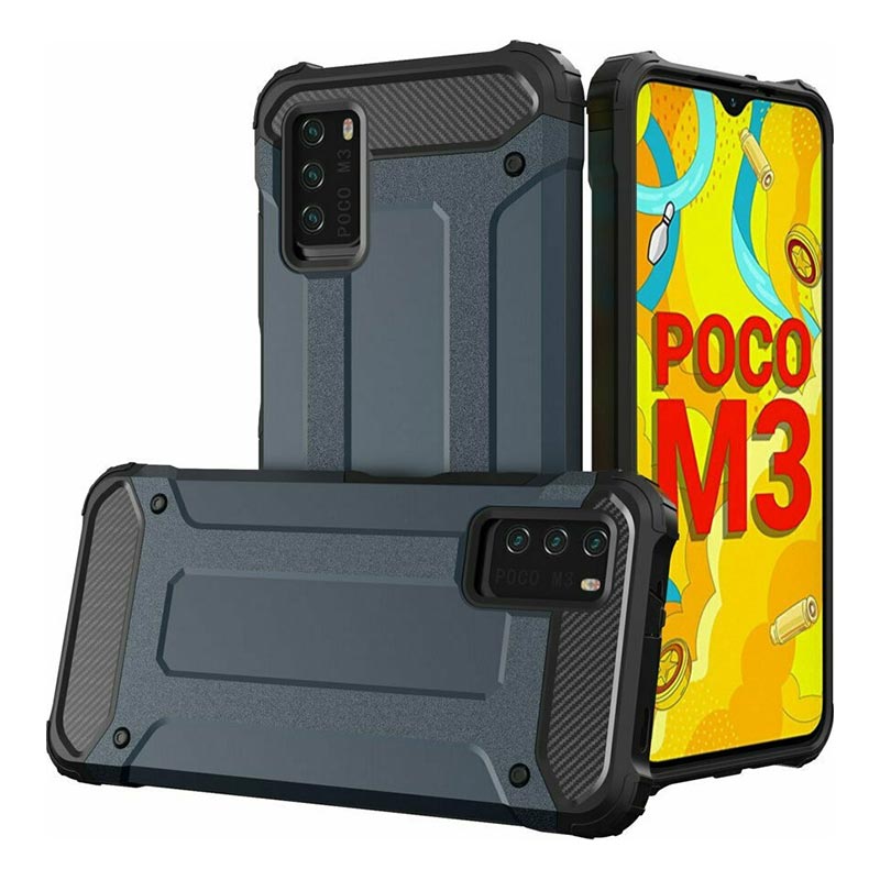 Hybrid Armor Case Rugged Cover (Xiaomi Poco M3 / Redmi 9T) blue