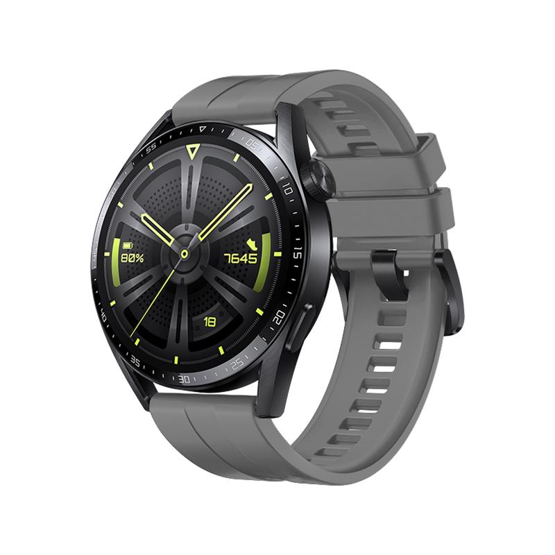 Strap One Line Λουράκι Σιλικόνης (Huawei Watch GT 3) (46mm) dark grey