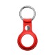 Leather Cover Keychain Case (Apple Airtag) red