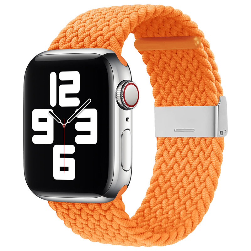 Strap Fabric Band Υφασμάτινο Λουράκι (Apple Watch 2/3/4/5/6/7/SE) (38/40/41mm) orange (10)