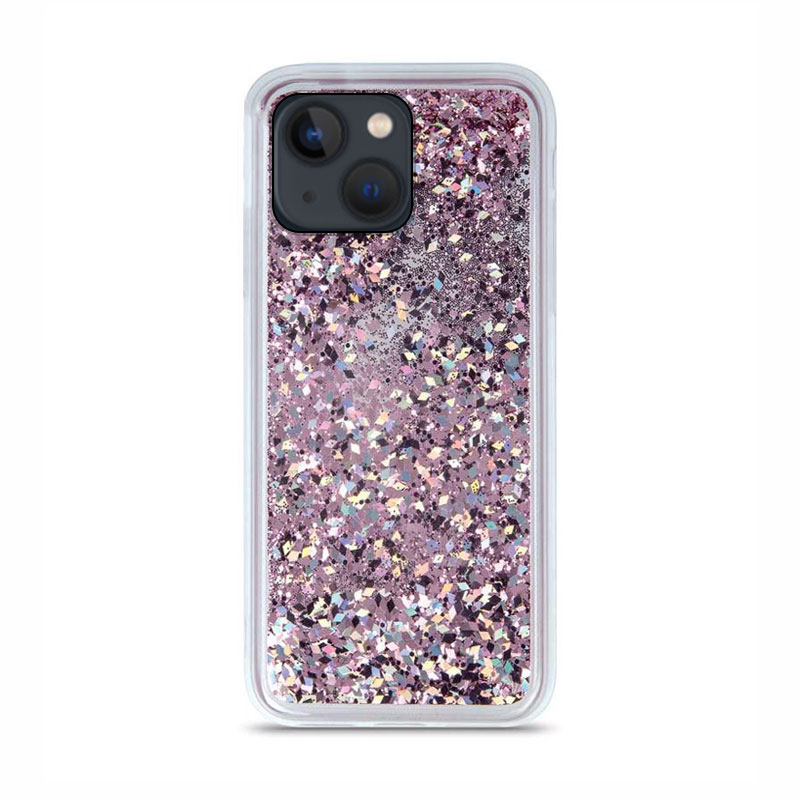 Liquid Crystal Glitter Armor Back Cover (iPhone 14) purple