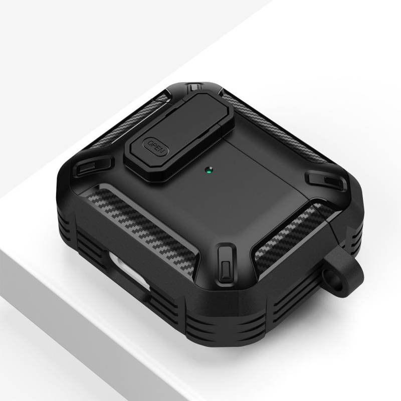 Tech-Protect X-Carbo Case (Apple Airpods Pro 1 / 2) black