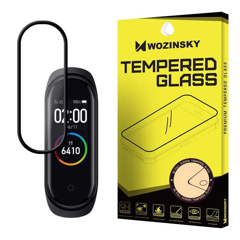 Wozinsky Full Cover Nano Flexi Hybrid Glass (Xiaomi Mi Band 5 / 6) black