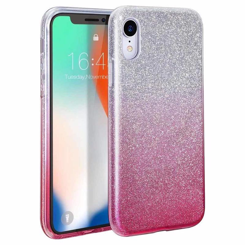 Glitter Shine Case Back Cover (Xiaomi Redmi 9A / AT) silver-pink