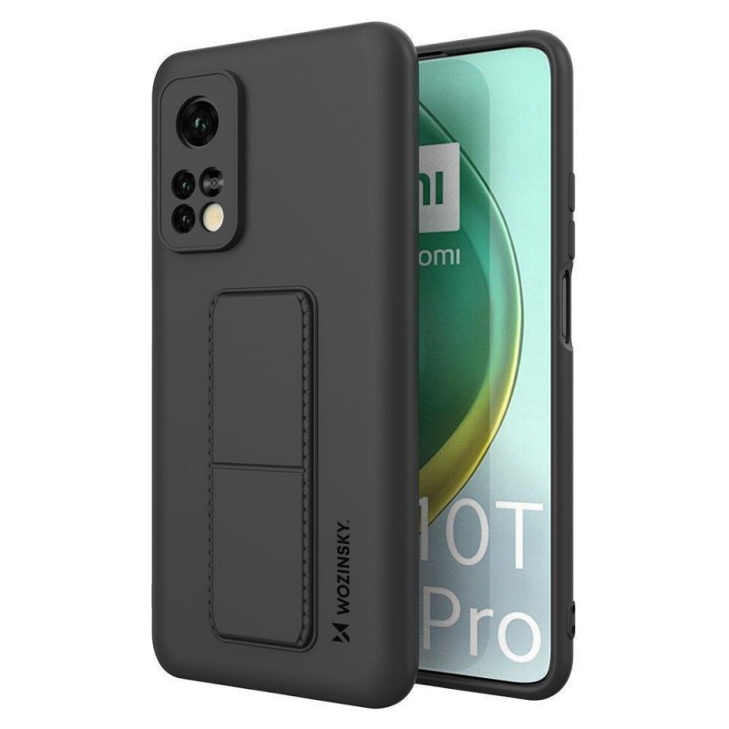 Wozinsky Kickstand Flexible Back Cover Case (Xiaomi Mi 10T / 10T Pro) black