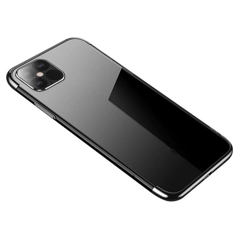 Clear Electroplating Case Back Cover (iPhone 13) black
