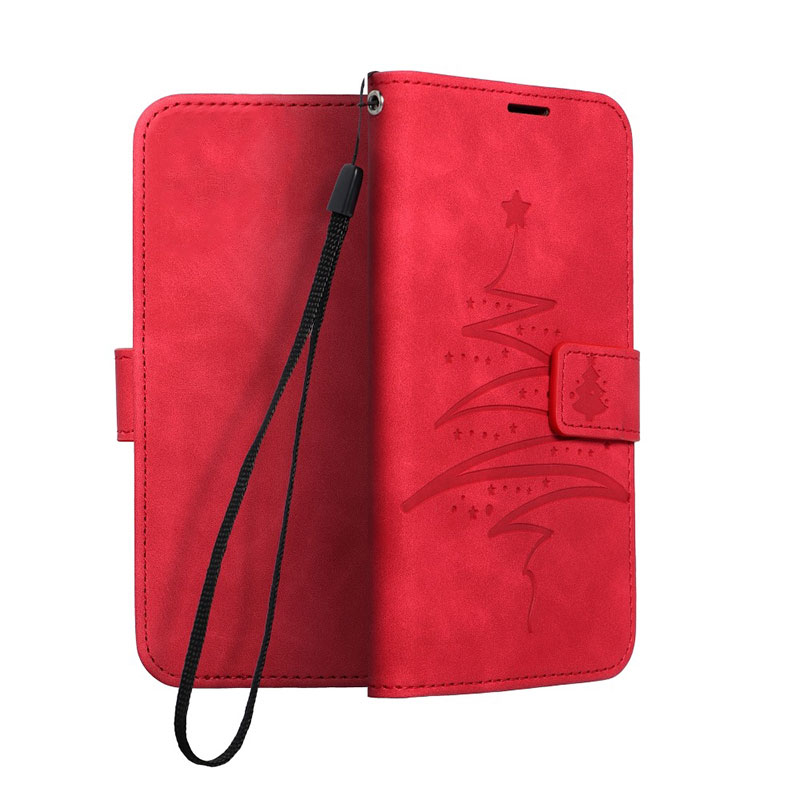 Christmas Mezzo Book Cover (Xiaomi Redmi Note 10 / 10S) tree-red