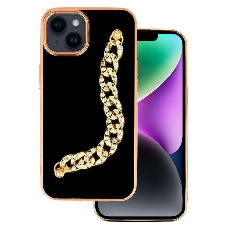 Lux Chain Series Back Cover Case (iPhone 15 Plus / 14 Plus) design 4 black