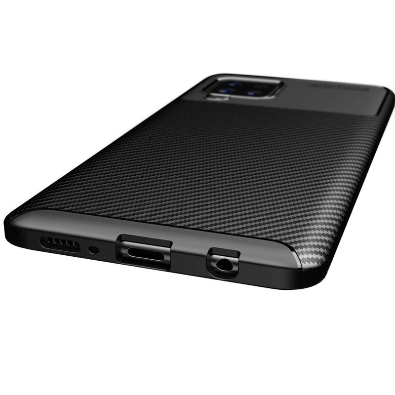 Carbon Fiber Case Back Cover (Samsung Galaxy A42 5G) black