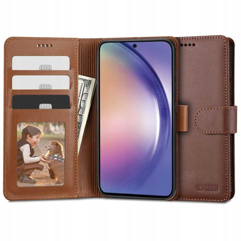 Tech-Protect Wallet Stand Book Case (Samsung Galaxy A54 5G) brown