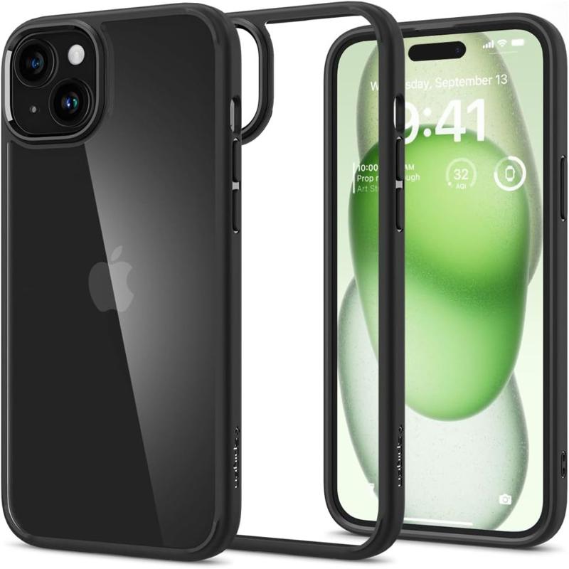 Spigen® Ultra Hybrid™ ACS06657 Case (iPhone 15 Plus) matte black