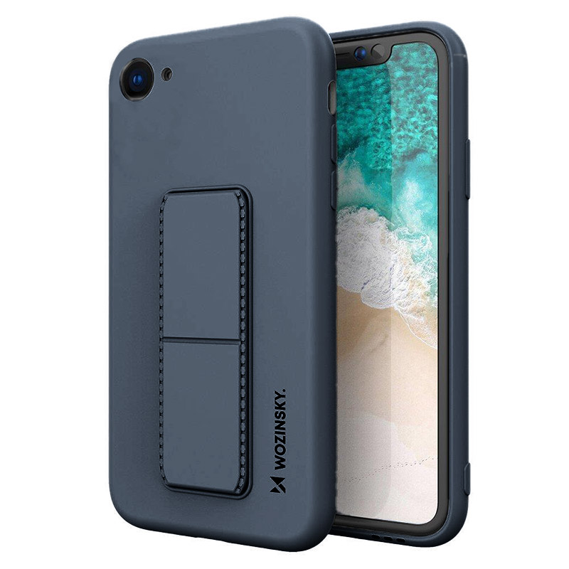 Wozinsky Kickstand Flexible Back Cover Case (iPhone SE 2 / 8 / 7) navy-blue