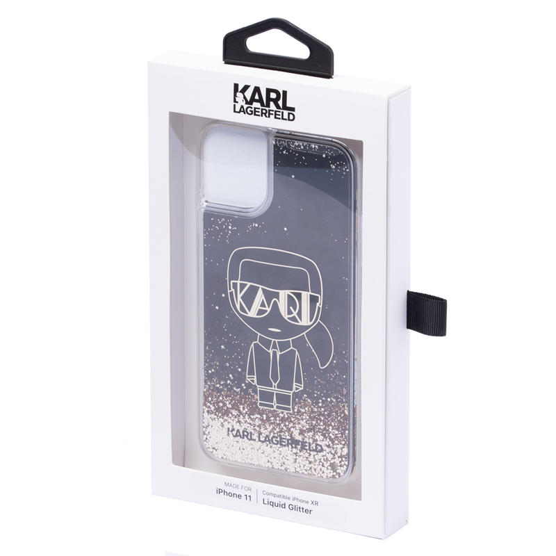 Karl Lagerfeld® Liquid Glitter Gatsby Case (iPhone 11 / XR) black