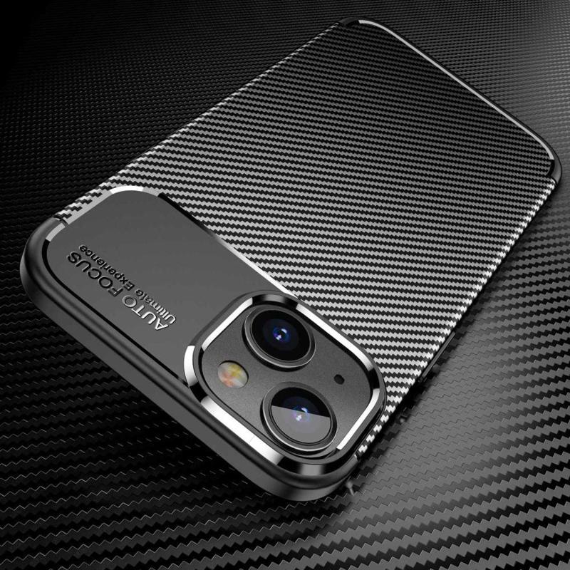 Carbon Fiber Case Back Cover (iPhone 14) black