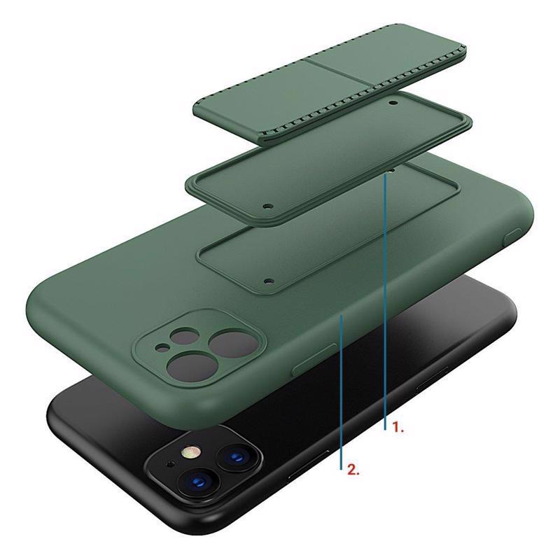 Wozinsky Kickstand Flexible Back Cover Case (Samsung Galaxy A12) red