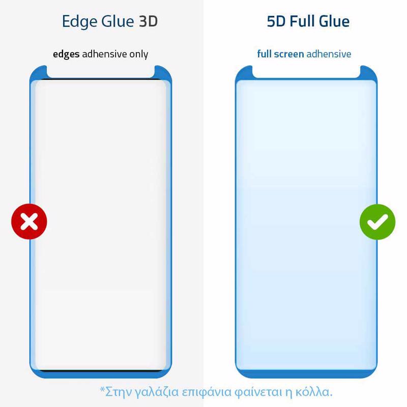 Tempered Glass 5D Full Glue And Coveraged (Motorola Edge 20 Lite 5G) black