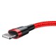 Baseus Cafule Data Cable Braided Lightning QC3.0 1.5A 2M (CALKLF-C09) red