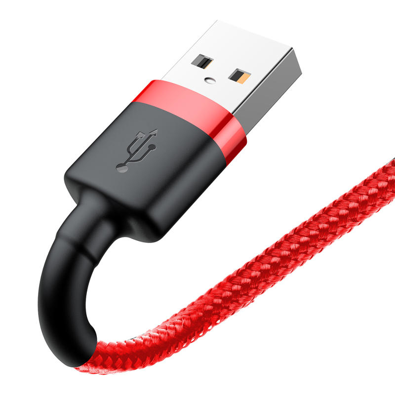 Baseus Cafule Data Cable Braided Lightning QC3.0 1.5A 2M (CALKLF-C09) red