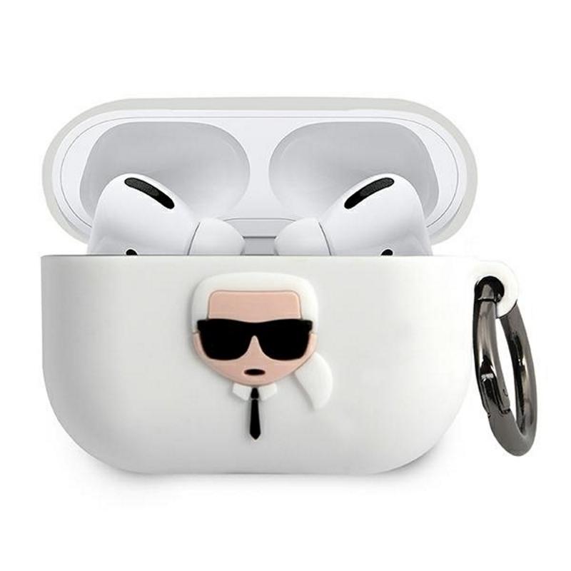 Karl Lagerfeld® Silicone Ikonik Case (Apple AirPods Pro) white