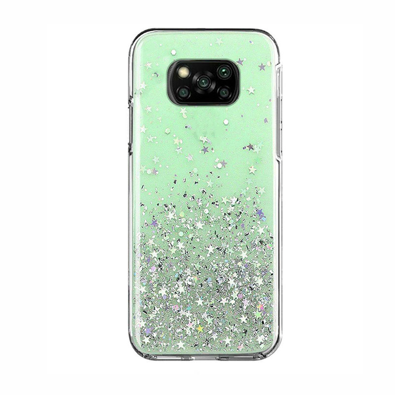 Wozinsky Star Glitter Shining Cover (Xiaomi Poco X3 NFC / X3 PRO) green