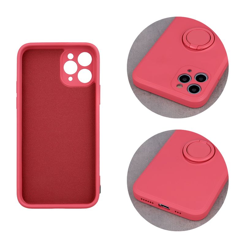 Finger Grip Case Back Cover (iPhone 13) hot-pink